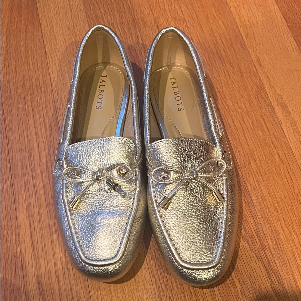 Talbots Metallic Gold Loafers - Picture 2 of 5